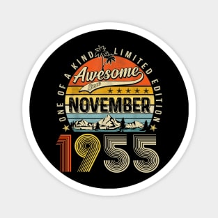 Awesome Since November 1955 Vintage 68th Birthday Magnet